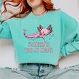 Id Rather Be With My Axolotl Salamander Introvert Comfort Colors Sweatshirt Chalky Mint Id Rather Be With My Axolotl Salamander Introvert Comfort Colors Sweatshirt Chalky Mint