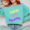 I'm Just Social Distancing Introvert Funny Comfort Colors Sweatshirt Chalky Mint I'm Just Social Distancing Introvert Funny Comfort Colors Sweatshirt Chalky Mint