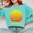 I'm Outstanding Retro Introvert Mountain Trip Lover Comfort Colors Sweatshirt Chalky Mint