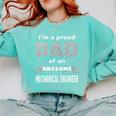 I'm A Proud Dad Of An Awesome Mechanical Engineer Graduation Comfort Colors Sweatshirt Chalky Mint