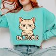 Introvert Anime Cat Ew People Comfort Colors Sweatshirt Chalky Mint Introvert Anime Cat Ew People Comfort Colors Sweatshirt Chalky Mint