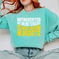 Introvert Antisocial Chicken Nugget Lover Foodie Comfort Colors Sweatshirt Chalky Mint