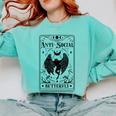 Introvert Apparel Emporium Mothman Tarot Card Antisocial Butterfly Cryptozoologist -Adults Grey Comfort Colors Sweatshirt Chalky Mint Introvert Apparel Emporium Mothman Tarot Card Antisocial Butterfly Cryptozoologist -Adults Grey Comfort Colors Sweatshirt Chalky Mint