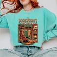 Introvert Book Lover The Bookworm's Retreat Comfort Colors Sweatshirt Chalky Mint