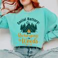 Introvert Camping Social Battery Recharging In The Woods Comfort Colors Sweatshirt Chalky Mint Introvert Camping Social Battery Recharging In The Woods Comfort Colors Sweatshirt Chalky Mint