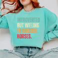 Introvert Cute Horse Lover Horse Riding Equestrian Comfort Colors Sweatshirt Chalky Mint