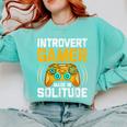 Introvert Gamer Video Games Anti Social Team Player Comfort Colors Sweatshirt Chalky Mint