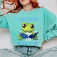Introvert Herpetologists Amphibian Frog Lover Comfort Colors Sweatshirt Chalky Mint