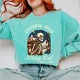 Introvert Hiking Club Antisocial Overthinking Anxiety Comfort Colors Sweatshirt Chalky Mint