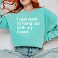 Introvert Lizard Owner Comfort Colors Sweatshirt Chalky Mint