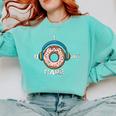 Introvert Music Lover Donuts Sarcastic Comfort Colors Sweatshirt Chalky Mint