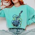 Introvert Music Lover Electric Guitar Rock Comfort Colors Sweatshirt Chalky Mint