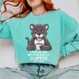 Introvert Panther And Coffee Lovers Comfort Colors Sweatshirt Chalky Mint