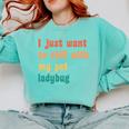 Introvert Pet Ladybug Mom Comfort Colors Sweatshirt Chalky Mint Introvert Pet Ladybug Mom Comfort Colors Sweatshirt Chalky Mint