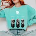 Introvert Relaxation Me Myself And Silence Skulls Comfort Colors Sweatshirt Chalky Mint