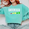 Introvert My Social Battery Low Level Graphic Comfort Colors Sweatshirt Chalky Mint Introvert My Social Battery Low Level Graphic Comfort Colors Sweatshirt Chalky Mint