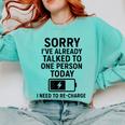 Introvert Sorry I’Ve Already Talked To One Person Today Comfort Colors Sweatshirt Chalky Mint Introvert Sorry I’Ve Already Talked To One Person Today Comfort Colors Sweatshirt Chalky Mint