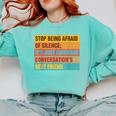 Introvert Stop Being Afraid Of Silence Just Awkward Comfort Colors Sweatshirt Chalky Mint Introvert Stop Being Afraid Of Silence Just Awkward Comfort Colors Sweatshirt Chalky Mint
