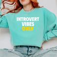 Introvert Vibes Only Comfort Colors Sweatshirt Chalky Mint Introvert Vibes Only Comfort Colors Sweatshirt Chalky Mint