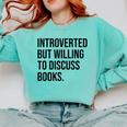 Introverted Bookworm Books Introvert Comfort Colors Sweatshirt Chalky Mint