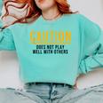 Introverted Does Not Play Well Competitive Athletic Comfort Colors Sweatshirt Chalky Mint Introverted Does Not Play Well Competitive Athletic Comfort Colors Sweatshirt Chalky Mint