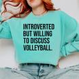 Introverted Volleyball Player Volleyball Introvert Comfort Colors Sweatshirt Chalky Mint Introverted Volleyball Player Volleyball Introvert Comfort Colors Sweatshirt Chalky Mint