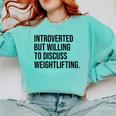 Introverted Weightlifter Gym Weightlifting Introvert Comfort Colors Sweatshirt Chalky Mint Introverted Weightlifter Gym Weightlifting Introvert Comfort Colors Sweatshirt Chalky Mint