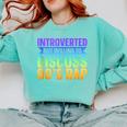 Introverted But Willing To Discuss 90's Rap Comfort Colors Sweatshirt Chalky Mint