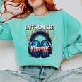 Introvert's Best Friend Noise-Canceling Headphones Comfort Colors Sweatshirt Chalky Mint