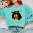Its Doctor Actually Graduation Healthcare Afro Women Comfort Colors Sweatshirt Chalky Mint