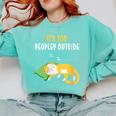 It's Too Peopley Outside Introvert And Cat Lover Comfort Colors Sweatshirt Chalky Mint It's Too Peopley Outside Introvert And Cat Lover Comfort Colors Sweatshirt Chalky Mint