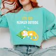 It's Too Peopley Outside Introvert And Cat Lover Men Women Kids Comfort Colors Sweatshirt Chalky Mint It's Too Peopley Outside Introvert And Cat Lover Men Women Kids Comfort Colors Sweatshirt Chalky Mint