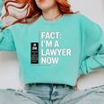 JD ESQ Law Graduate Fact I’m a Lawyer Now Graduation Comfort Colors Sweatshirt Chalky Mint