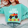 I Just Crushed Kindergarten Monster Graduation Shirt Comfort Colors Sweatshirt Chalky Mint