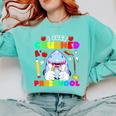I Just Crushed Preschool Pre-K Preschoolers Graduation Comfort Colors Sweatshirt Chalky Mint