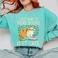 I Just Want To Read Books And Pet Cats Introvert Comfort Colors Sweatshirt Chalky Mint I Just Want To Read Books And Pet Cats Introvert Comfort Colors Sweatshirt Chalky Mint