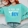 Karate Boy 10 Year Old Kids Shirt Graduation Comfort Colors Sweatshirt Chalky Mint