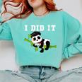 I Did It Kawaii Panda With Graduation Cap Diploma Comfort Colors Sweatshirt Chalky Mint