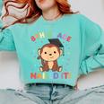 Kids 8th Grade Nailed It Monkey Graduation Comfort Colors Sweatshirt Chalky Mint