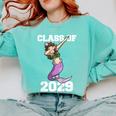 Kids Class Of 2029 Shirt Graduation Dabbing Mermaid Shirt Comfort Colors Sweatshirt Chalky Mint