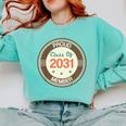 Kids Class Of 2031 Shirt Back To School Future Graduation Comfort Colors Sweatshirt Chalky Mint