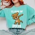 Kids Class Of 2031 Shirt Graduation Dabbing Dog Shirt Comfort Colors Sweatshirt Chalky Mint
