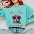 Kids Cool Future Is Bright Kids Graduation Or Birthday Comfort Colors Sweatshirt Chalky Mint