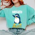 Kids Kindergarten Dabbing Penguin Nailed It Graduation Class 2021 Comfort Colors Sweatshirt Chalky Mint