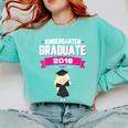 Kids Kindergarten Graduate 2018 Graduation Girls Comfort Colors Sweatshirt Chalky Mint