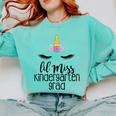 Kids Lil Miss Kindergarten Grad Shirt Graduation Shirts 2018 Comfort Colors Sweatshirt Chalky Mint