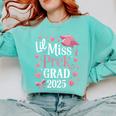 Kids Little Miss Pre-K Grad 2025 Preschool Girls Prek Graduation Comfort Colors Sweatshirt Chalky Mint