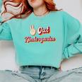 Kids Peace Out Kindergarten Graduation Kindergarten Graduate Comfort Colors Sweatshirt Chalky Mint