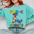 Kids Pre-K Graduate Dinosaur T-Rex Pre Kindergarten Graduation Comfort Colors Sweatshirt Chalky Mint