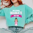 Kids Princess Girl Preschool Graduate 2018 Graduation Pre-K Comfort Colors Sweatshirt Chalky Mint